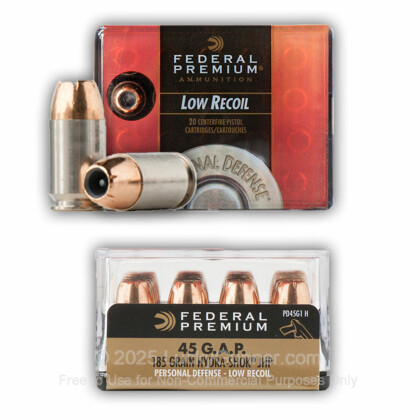 Large image of 45 GAP Ammo For Sale - 185 gr JHP - Federal Premium Ammo Online