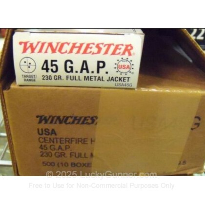 Large image of 45 GAP Ammo For Sale - 230 gr FMJ - Winchester USA Ammunition Online