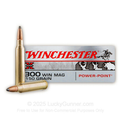 Large image of Cheap 300 Winchester Magnum Ammo For Sale - 150 Grain Power-Point Ammunition in Stock by Winchester Super-X - 20 Rounds
