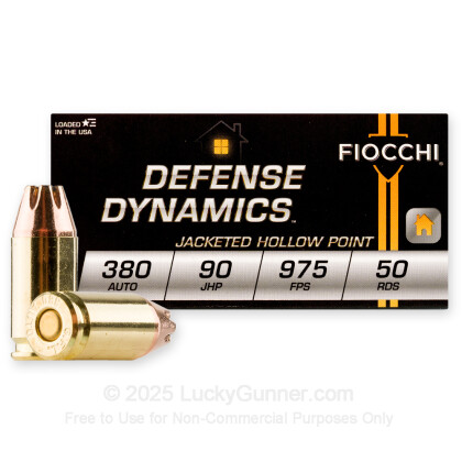 Large image of 380 Auto Ammo In Stock - 90 gr JHP 380 ACP Ammunition by Fiocchi For Sale - 1000 Rounds