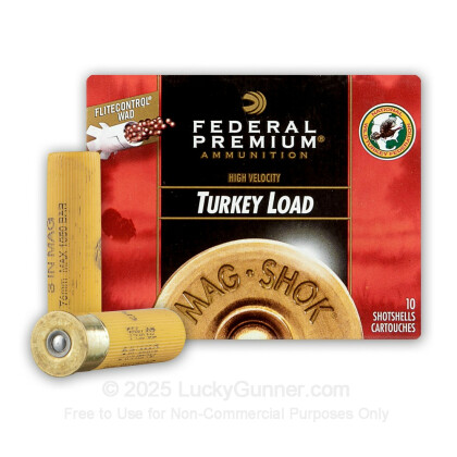 Large image of Premium 20 Gauge Ammo For Sale - 3" 1-5/16 oz. #5 Shot Ammunition in Stock by Federal Mag-Shok Turkey Load - 10 Rounds