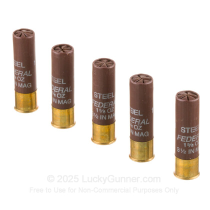 Large image of Bulk 10 Gauge Ammo For Sale - 3-1/2” 1-5/8oz. #1 Steel Shot Ammunition in Stock by Federal Classic Steel - 250 Rounds