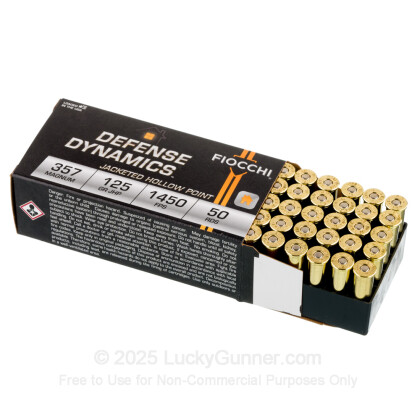 Large image of 357 Mag Ammo For Sale - 125 gr SJHP Fiocchi Ammunition In Stock