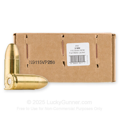 Image 1 of American Quality Ammunition 9mm Luger (9x19) Ammo