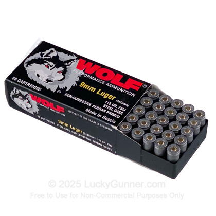 Image 3 of Wolf 9mm Luger (9x19) Ammo