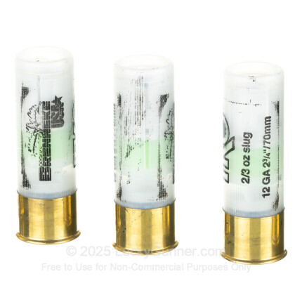 Large image of Premium 12 Gauge Ammo For Sale - 2-3/4” 2/3oz. Lead-Free Sabot Slug Ammunition in Stock by Brenneke TKO - 5 Rounds