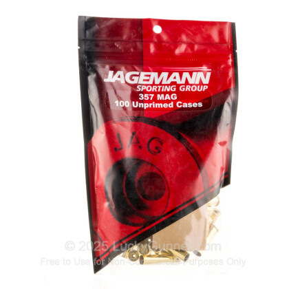 Large image of Bulk 357 Mag Casings For Sale - New Unprimed Brass Casings in Stock by Jagemann - 100 Casings