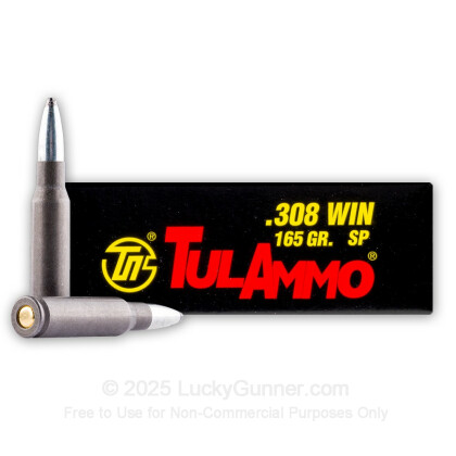 Large image of Bulk Steel Cased 308 Win Ammo For Sale - 165 grain SP Tula Ammunition in Stock - 500 Rounds