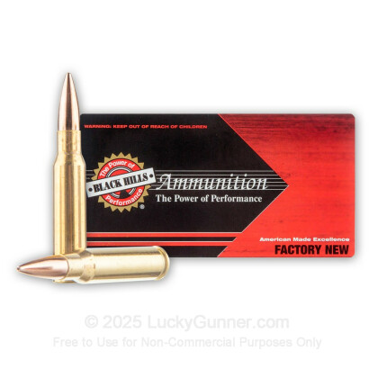 Large image of Premium 308 Win Ammo For Sale - 175 Grain Hollow Point Boat-Tail Ammunition in Stock by Black Hills Match - 20 Rounds