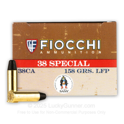 Large image of Bulk 38 Special Ammo For Sale - 158 Grain LFN Ammunition in Stock by Fiocchi - 500 Rounds