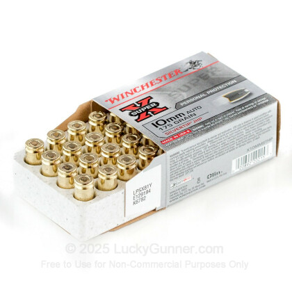 Large image of 10mm Auto Ammo For Sale - 175 Grain Jacketed Hollow Point Super-X Silvertip Winchester Ammunition In Stock - 20 Rounds