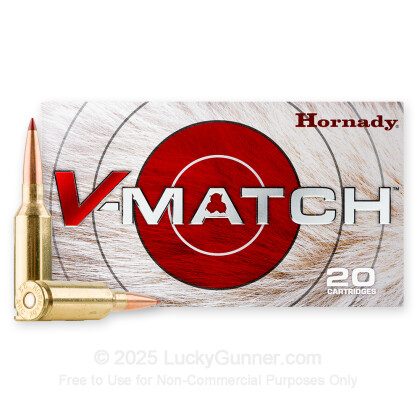 Large image of Hornady V-Match 22 ARC Ammo - 62 Grain ELD-VT - 20 Rounds