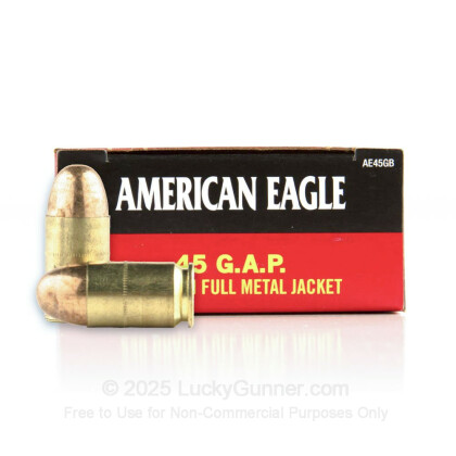 Large image of 45 GAP Ammo For Sale - 230 gr FMJ - Federal American Eagle Ammo Online