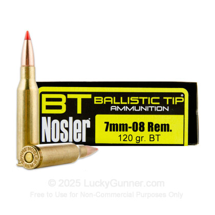 Image 1 of Nosler Ammunition 7mm-08 Remington Ammo