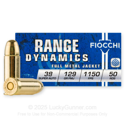 Large image of 38 Super- 129 gr FMJ- Fiocchi - 50 Rounds