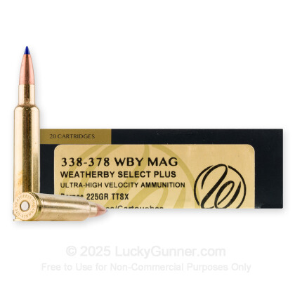 Image 1 of Weatherby Ammunition 338-378 Weatherby Ammo