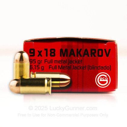 Large image of Bulk 9mm Makarov Ammo For Sale - 95 gr FMJ - GECO Ammunition For Sale - 1000 Rounds