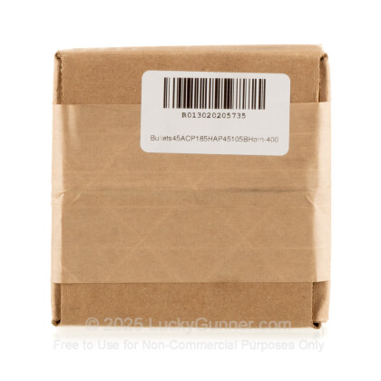 Large image of Hornady 45 ACP Bullets For Sale - 45 ACP 185 Grain HAP Bullets by Hornady