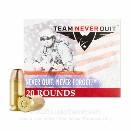 Image 2 of Team Never Quit .40 S&W (Smith & Wesson) Ammo