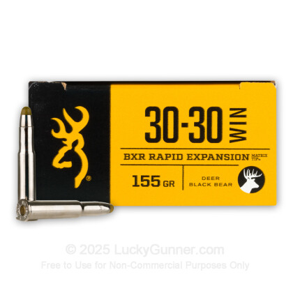 Large image of Premium 30-30 Ammo For Sale - 155 Grain Rapid Expansion Matrix Tip Ammunition in Stock by Browning BXR - 20 Rounds
