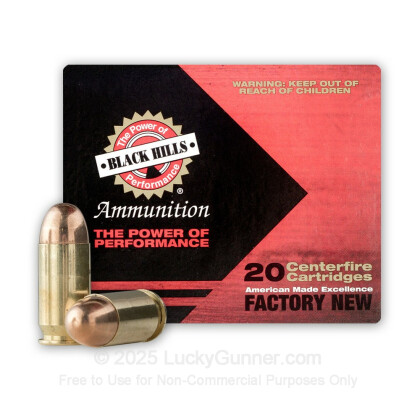 Large image of Cheap 45 ACP Ammo For Sale - 230 Grain FMJ Ammunition in Stock by Black Hills - 20 Rounds