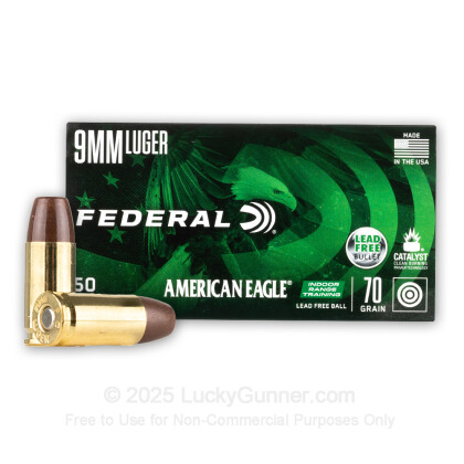Bulk 9mm Ammo For Sale - 70 Grain Lead Free Ammunition in Stock by 