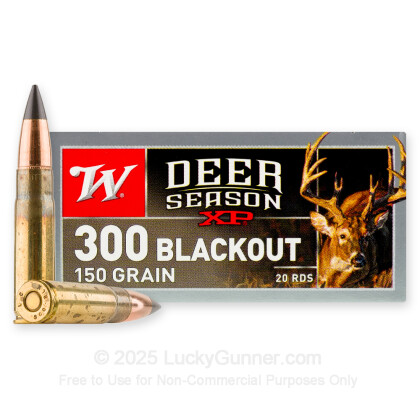 Large image of Bulk 300 AAC Blackout Ammo For Sale - 150 Grain Extreme Point Ammunition in Stock by Winchester Deer Season XP - 200 Rounds