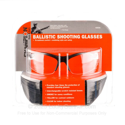 Large image of Cheap Champion Interchangeable Lens (Clear/Smoke/Yellow) Shooting Glasses For Sale - 40606 - Champion Glasses in Stock - 1 Pair