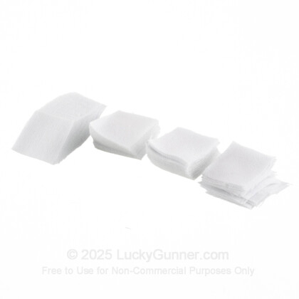 Large image of Bulk Hoppe's Cotton Patches for Sale - .22-.270 Caliber - Hoppe’s Cleaning Patches For Sale - 500 Patches