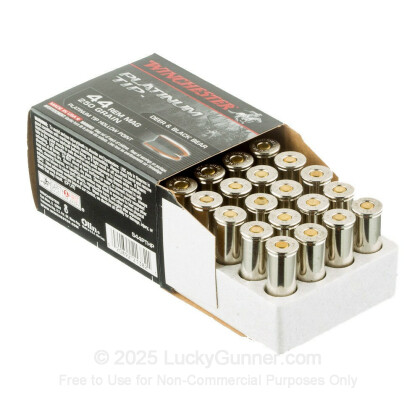 Large image of Premium 44 Mag Ammo For Sale - 250 Grain JHP Ammunition in Stock by Winchester Platinum Tip - 20 Rounds