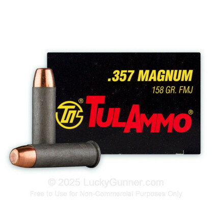 Large image of Bulk 357 Mag Steel Cased Ammo For Sale - 158 gr FMJ Tula  Ammunition In Stock - 1000 Rounds