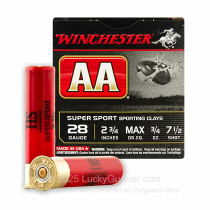 Large image of 28 Ga - 2-3/4" AA Sporting Clays #7-1/2 Shot - Winchester - 25 Rounds
