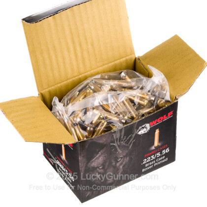Large image of Cheap 223 Rem Casings For Sale - Casings in Stock by WOLF Performance Ammunition Gold - 250 Casings