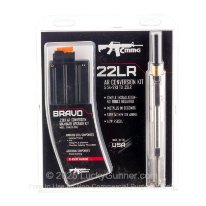 Large image of Stainless Steel CMMG AR-15 .22 Long Rifle Conversion Kit Bravo For Sale - 1 Magazine