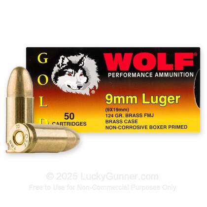 Image 2 of Wolf 9mm Luger (9x19) Ammo