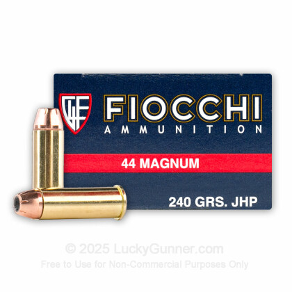 Large image of 44 Magnum Ammo For Sale - 240 gr JHP Ammunition In Stock by Fiocchi