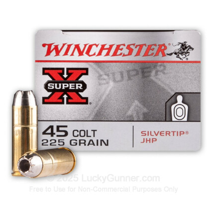 Large image of 45 Long Colt Ammo - 225 gr JHP - Winchester Silvertip Super-X Ammunition - 20 Rounds