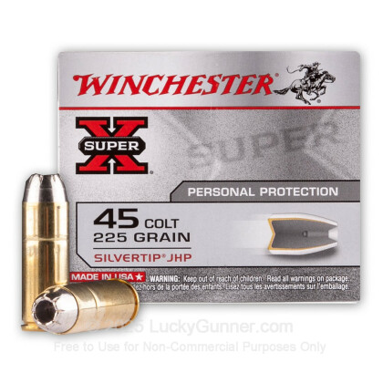 Large image of 45 Long Colt Ammo - 225 gr JHP - Winchester Silvertip Super-X Ammunition - 20 Rounds