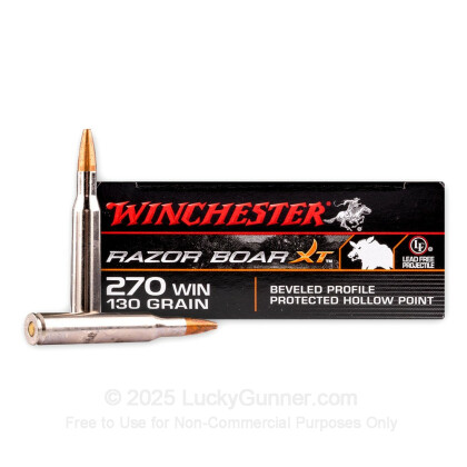 Large image of Premium 270 Ammo For Sale - 130 gr HP - Winchester Razorback XT Ammo Online - 20 Rounds