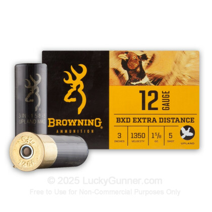 Large image of Premium 12 Gauge Ammo For Sale - 3" 1 5/8 oz. #5 Shot Ammunition in Stock by Browning - 25 Rounds