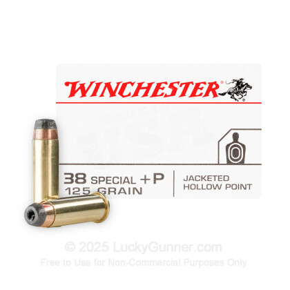 38 Special + P - 125 gr JHP - Winchester - 50 Rounds