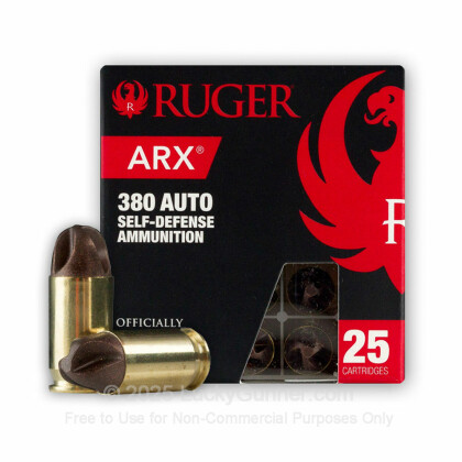 Large image of Premium 380 Auto Ammo For Sale Online - Polycase Ruger 56 Grain ARX - 25 Rounds
