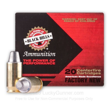 Large image of Premium 45 ACP Ammo For Sale - 200 Grain SWC Ammunition in Stock by Black Hills - 20 Rounds