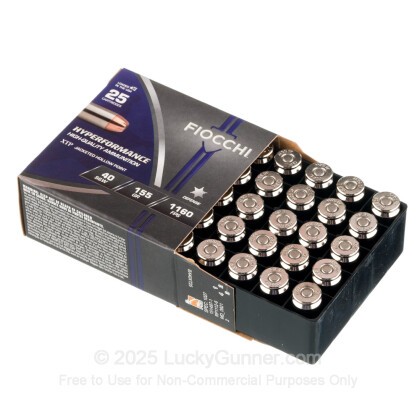 Large image of Bulk 40 S&W Ammo For Sale - 155 Grain XTP JHP Ammunition in Stock by Fiocchi - 500 Rounds