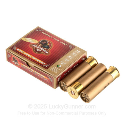 Large image of Premium 12 Gauge Ammo For Sale - 3-1/2" 2-1/4 oz. #6 Shot Ammunition in Stock by Hevi-Shot Hevi-13 Turkey - 5 Rounds
