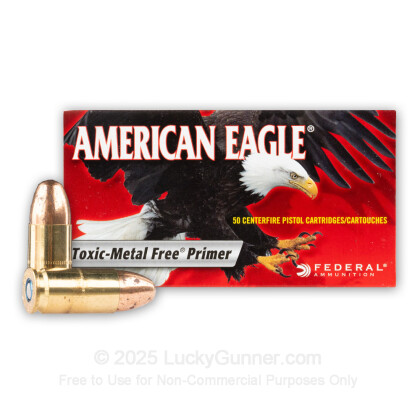 9mm - 147 grain TMJ - Toxic-Metal Free Primer- Federal American Eagle - 50  Rounds