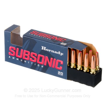 Large image of Hornady Subsonic 338 ARC Ammo For Sale - 307 Grain Sub-X - 20 Rounds
