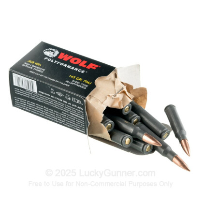 Large image of Bulk 308 Winchester 145 grain full metal jacket Wolf WPA Polyformance Ammo For Sale - 500 Rounds