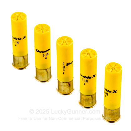 Large image of Premium 20 Gauge Ammo For Sale - 3" 1-1/4 oz. #4 Shot Ammunition in Stock by Winchester Double-X - 10 Rounds
