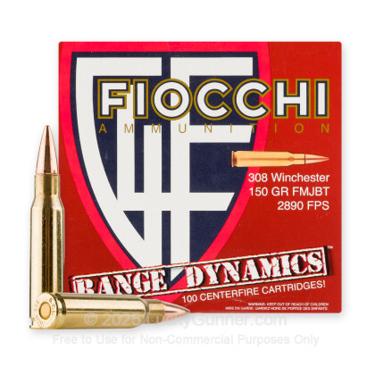 Large image of Bulk 308 Ammo For Sale - 150 Grain FMJBT Ammunition in Stock by Fiocchi - 500 Rounds